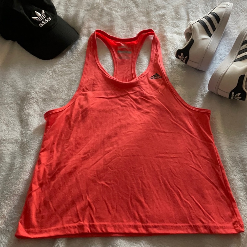 Adidas ultimate 2.0 orange cotton tank top